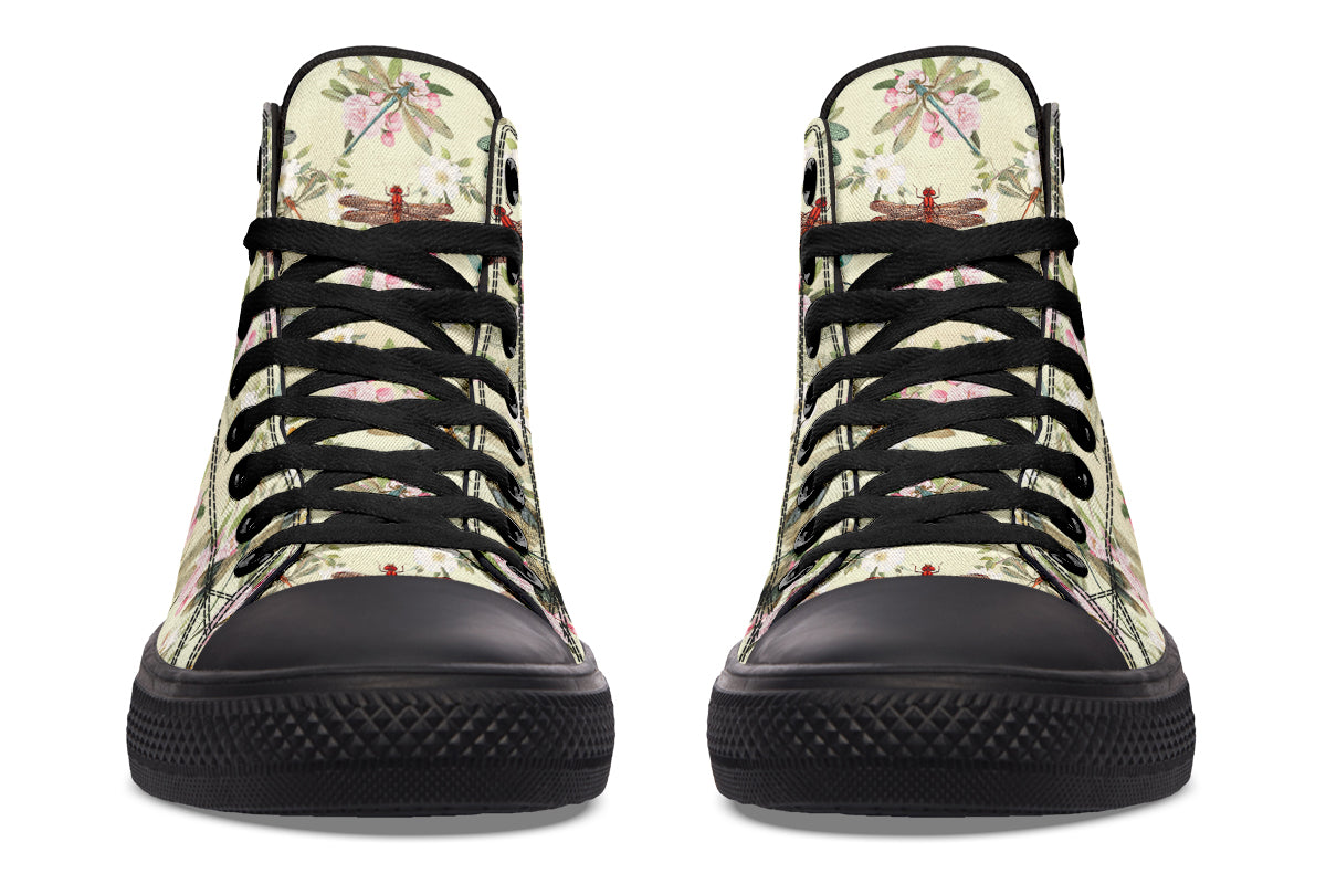 Vintage Dragonflies High Tops - Offbeat Sweetie
