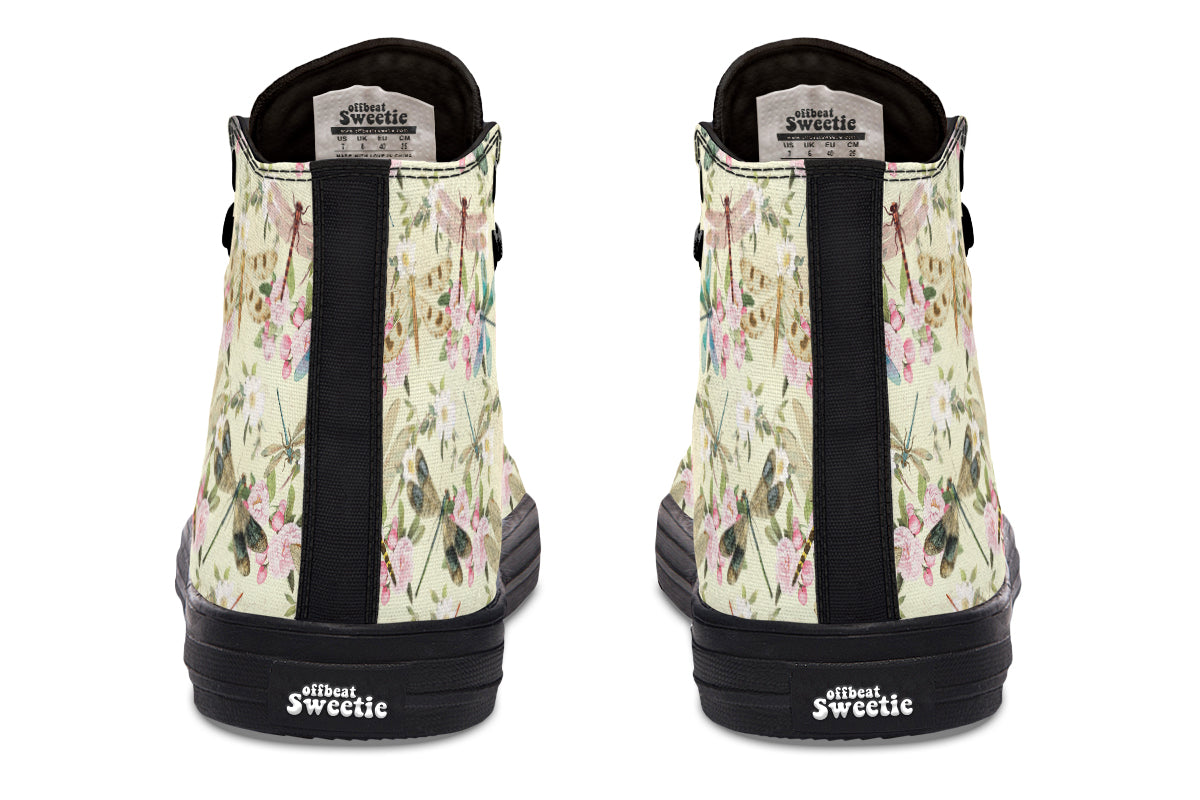 Vintage Dragonflies High Tops - Offbeat Sweetie