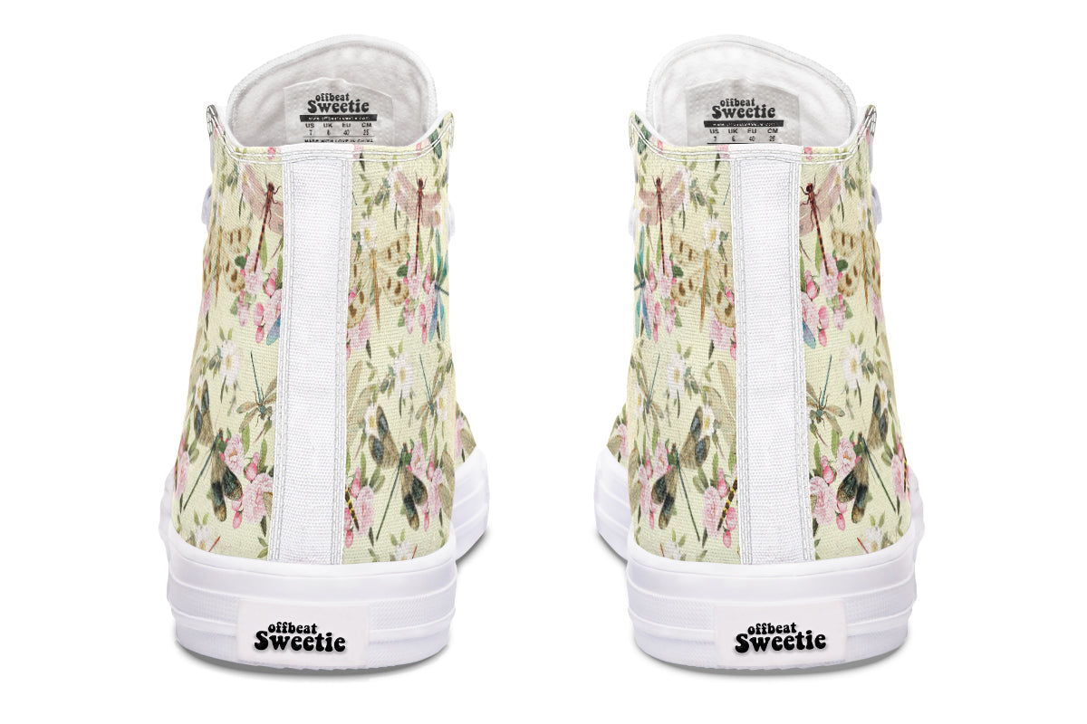 Vintage Dragonflies High Tops - Offbeat Sweetie