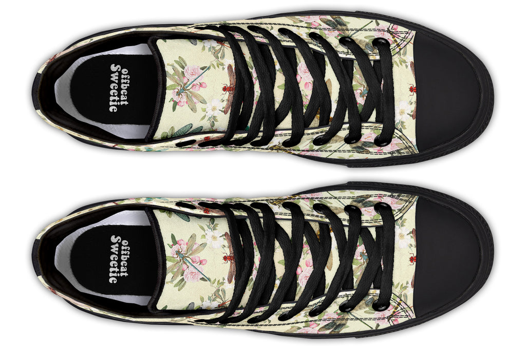 Vintage Dragonflies High Tops - Offbeat Sweetie