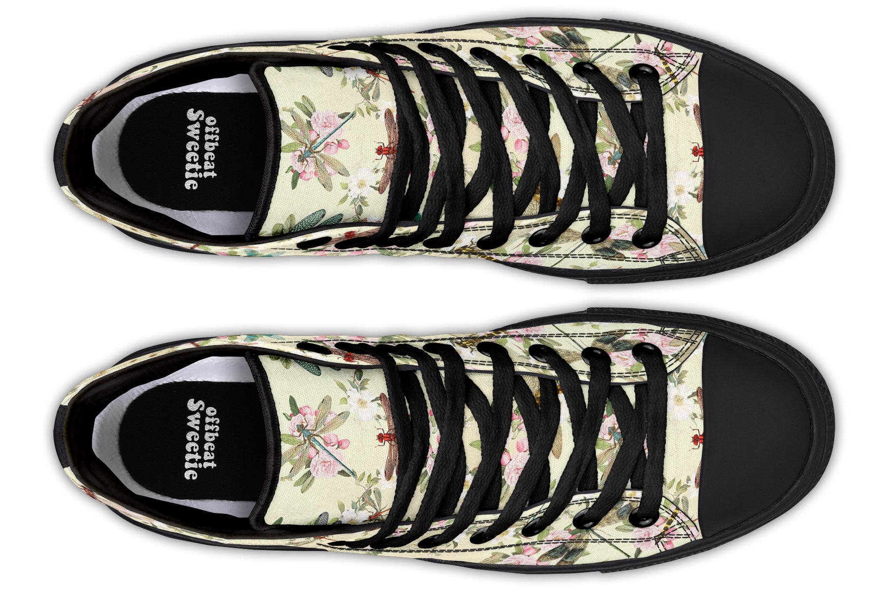Vintage Dragonflies High Tops - Offbeat Sweetie