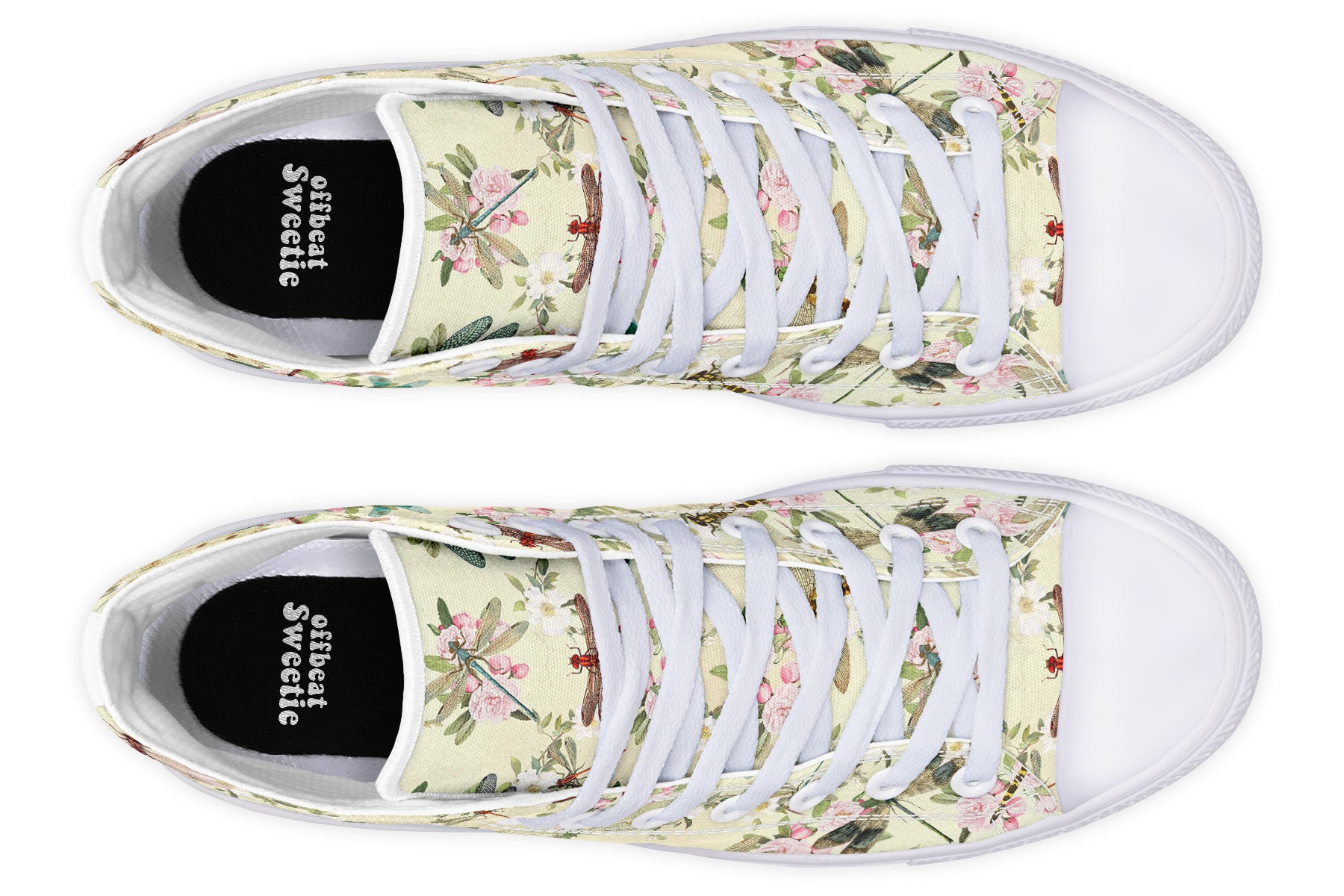 Vintage Dragonflies High Tops - Offbeat Sweetie