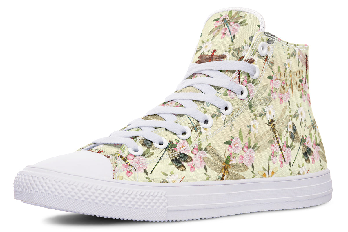 Vintage Dragonflies High Tops (Wide)