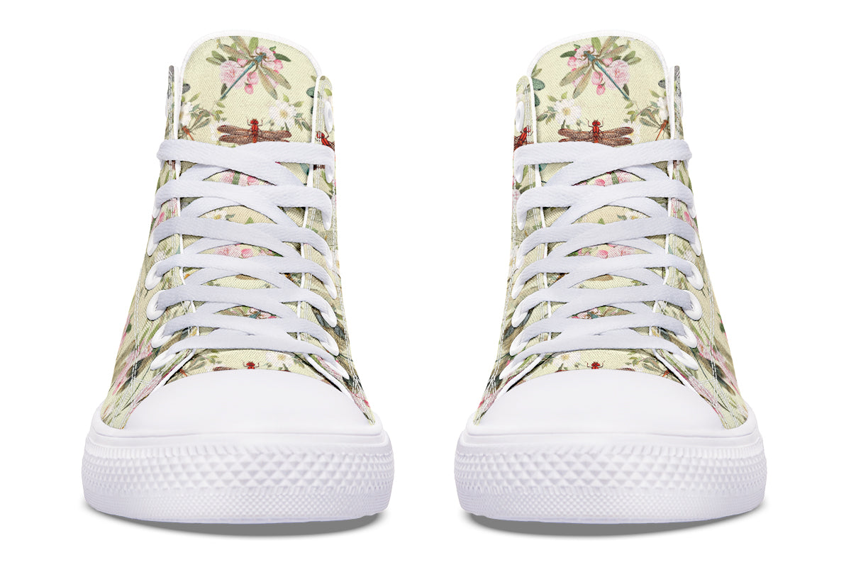 Vintage Dragonflies High Tops (Wide)