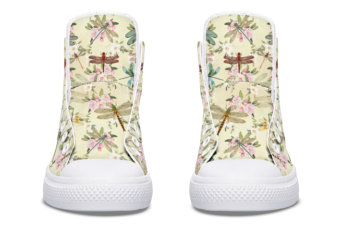 Vintage Dragonflies High Tops (Wide)