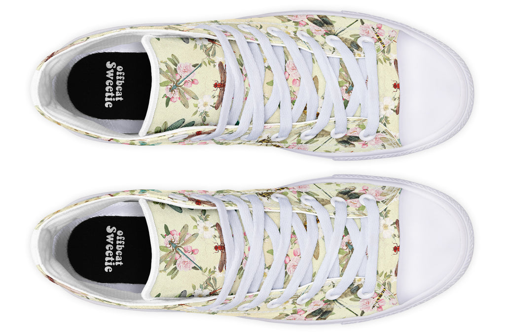 Vintage Dragonflies High Tops (Wide)