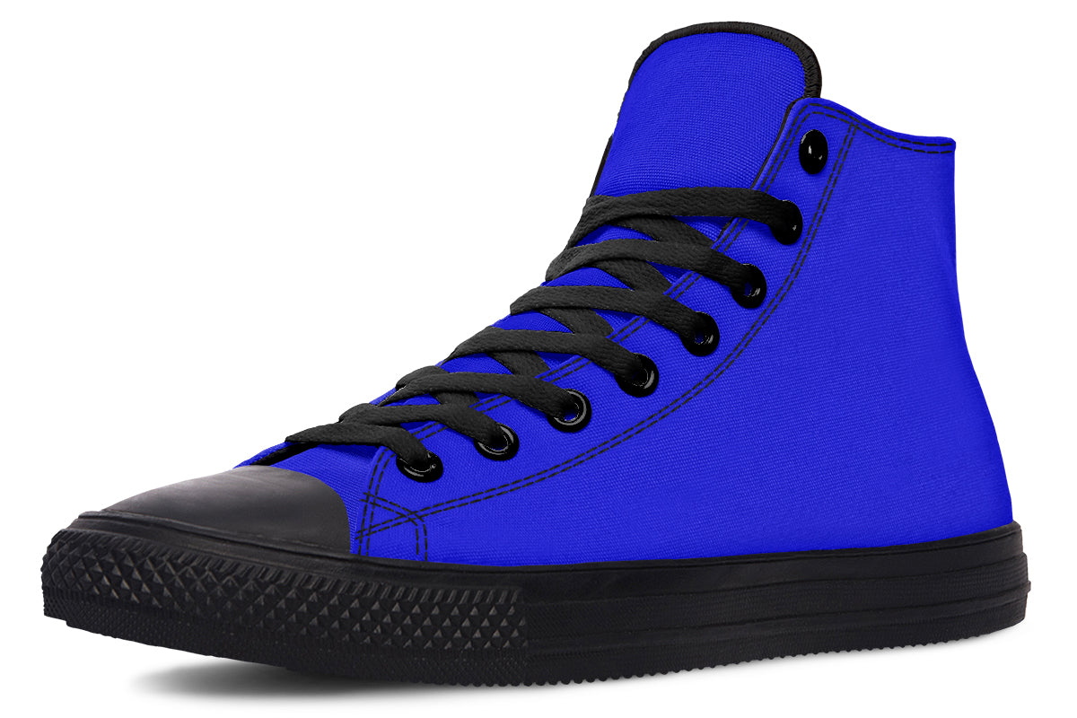 Vivid Blue High Tops - Offbeat Sweetie