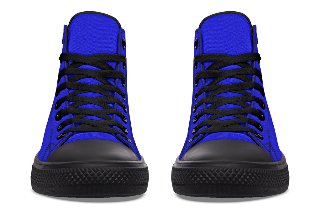 Vivid Blue High Tops - Offbeat Sweetie