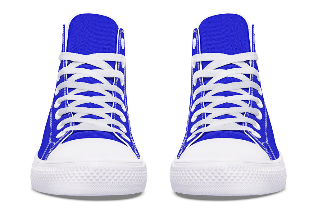 Vivid Blue High Tops - Offbeat Sweetie