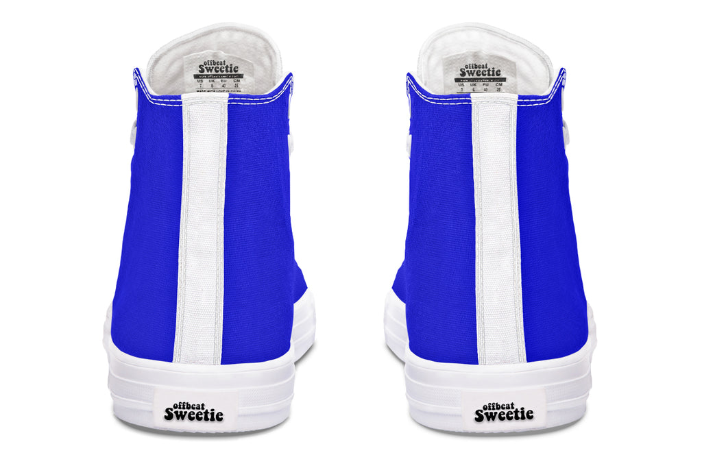 Vivid Blue High Tops - Offbeat Sweetie