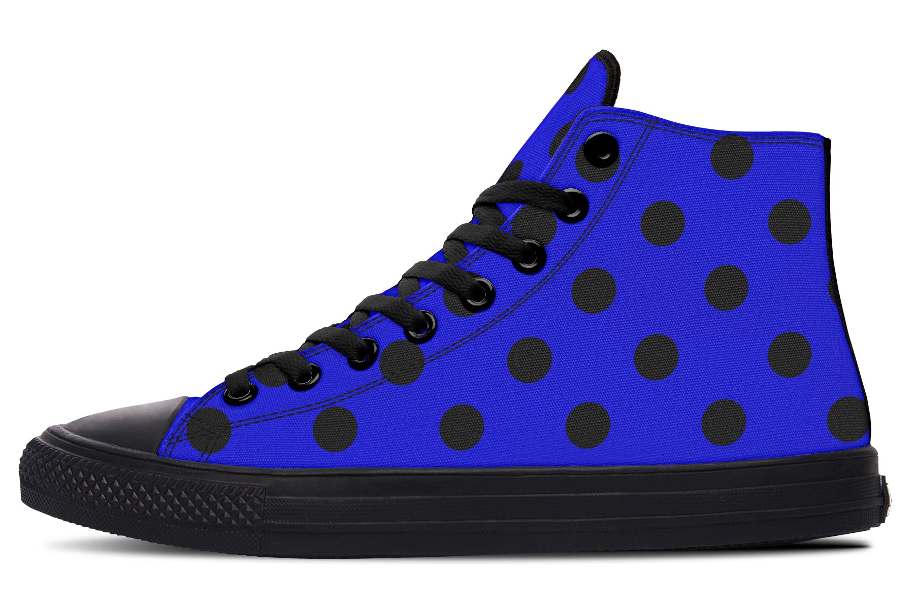 Vivid Blue Polka Dot High Tops (Wide)