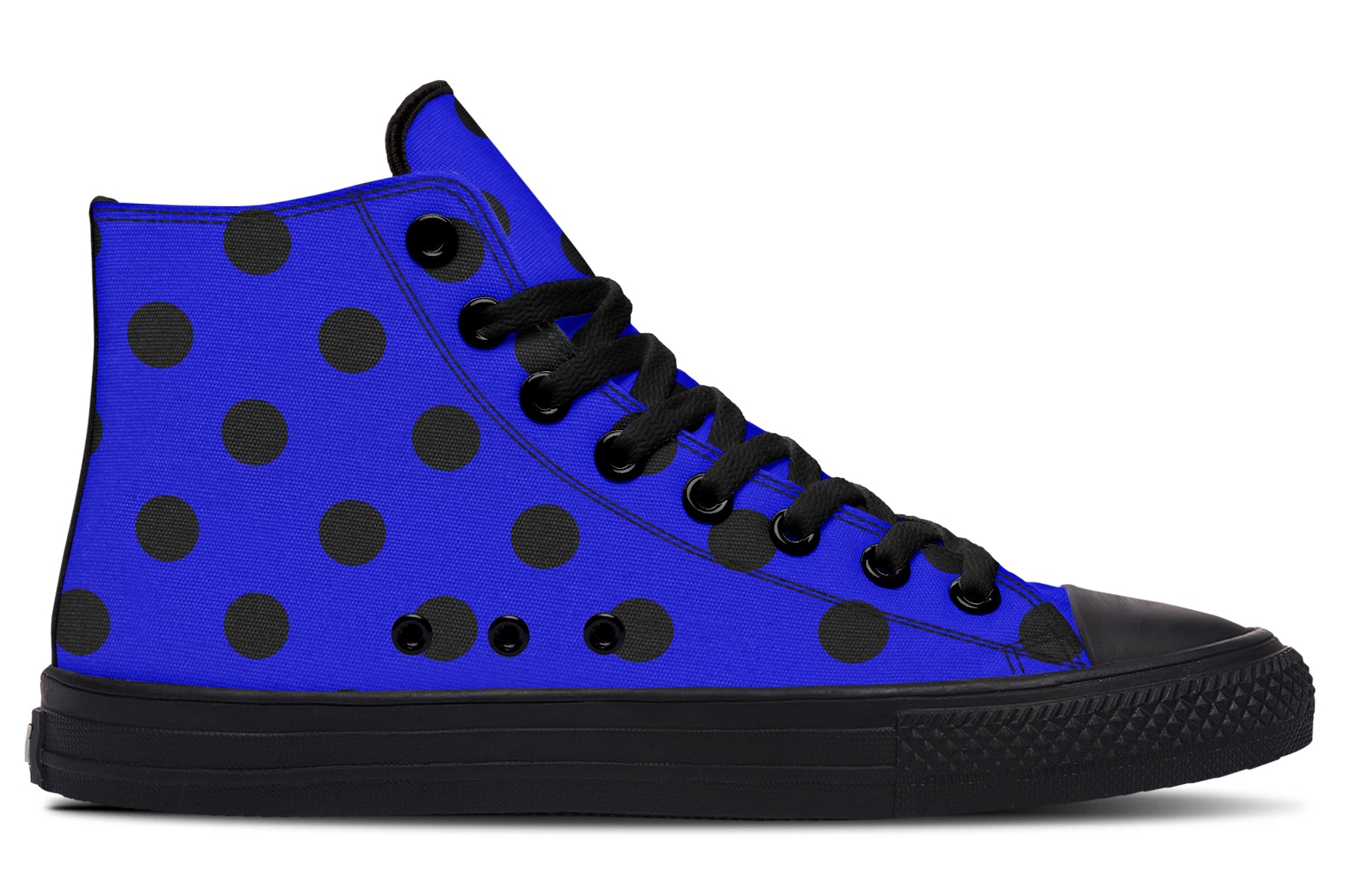 Vivid Blue Polka Dot High Tops (Wide)