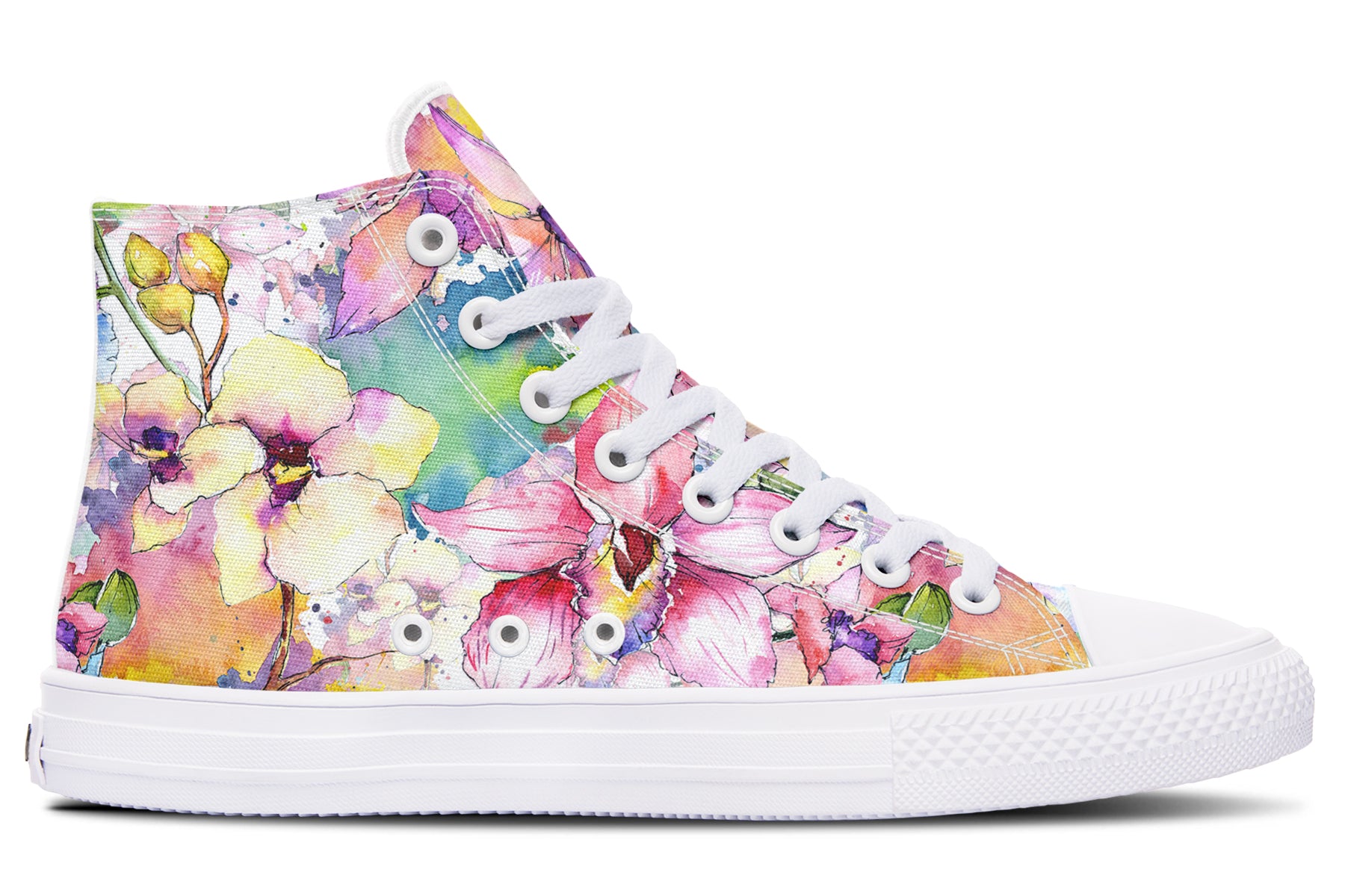 Watercolour Flowers High Tops (Wide)