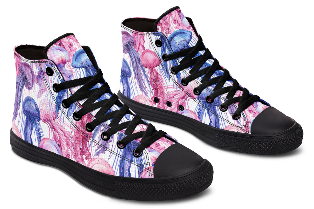 Watercolour Jellyfish High Tops (Wide)