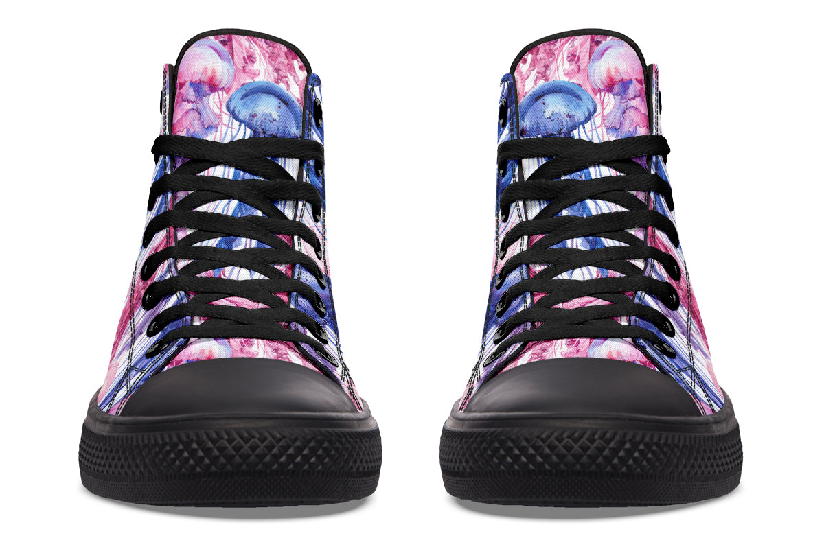 Watercolour Jellyfish High Tops (Wide)