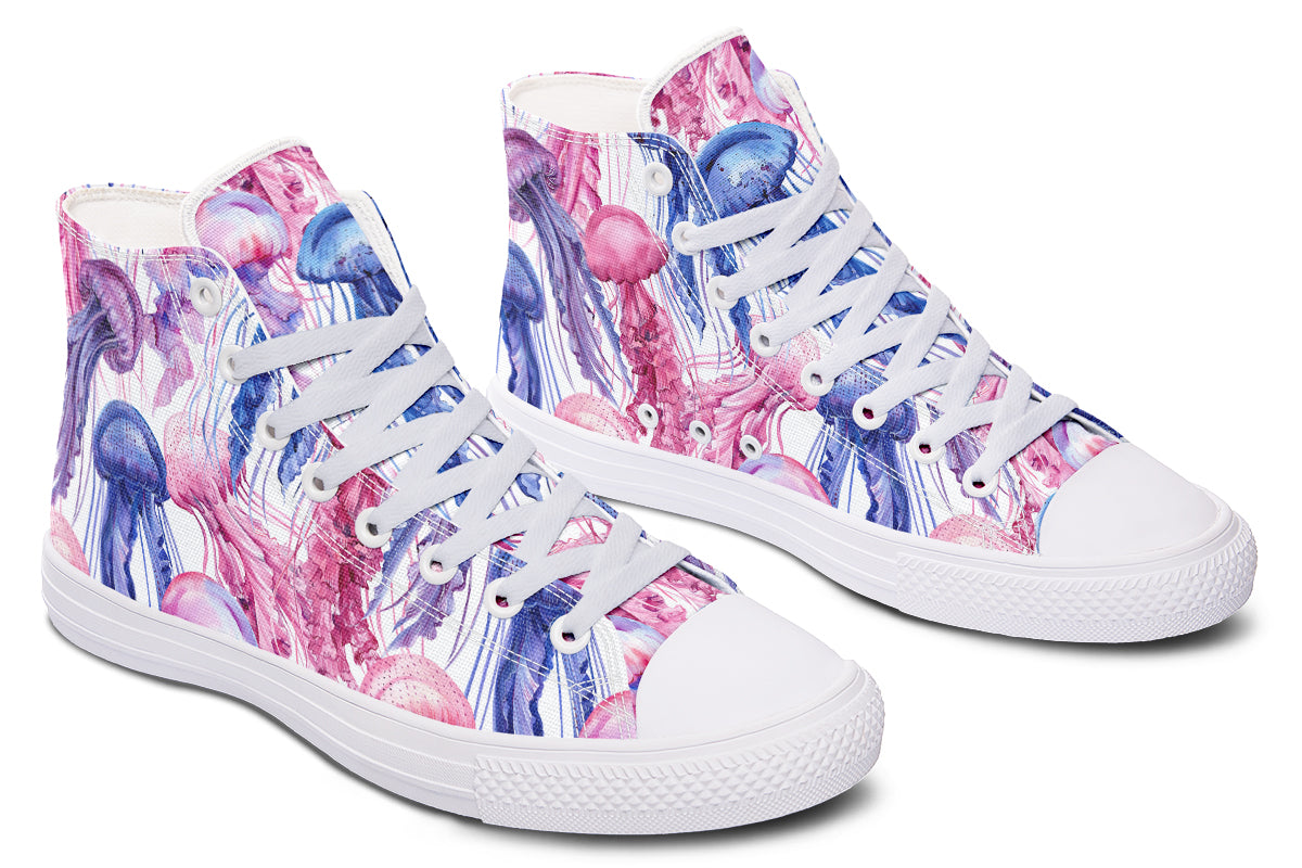 Watercolour Jellyfish High Tops (Wide)