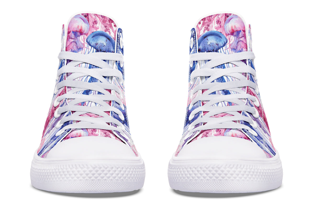 Watercolour Jellyfish High Tops (Wide)