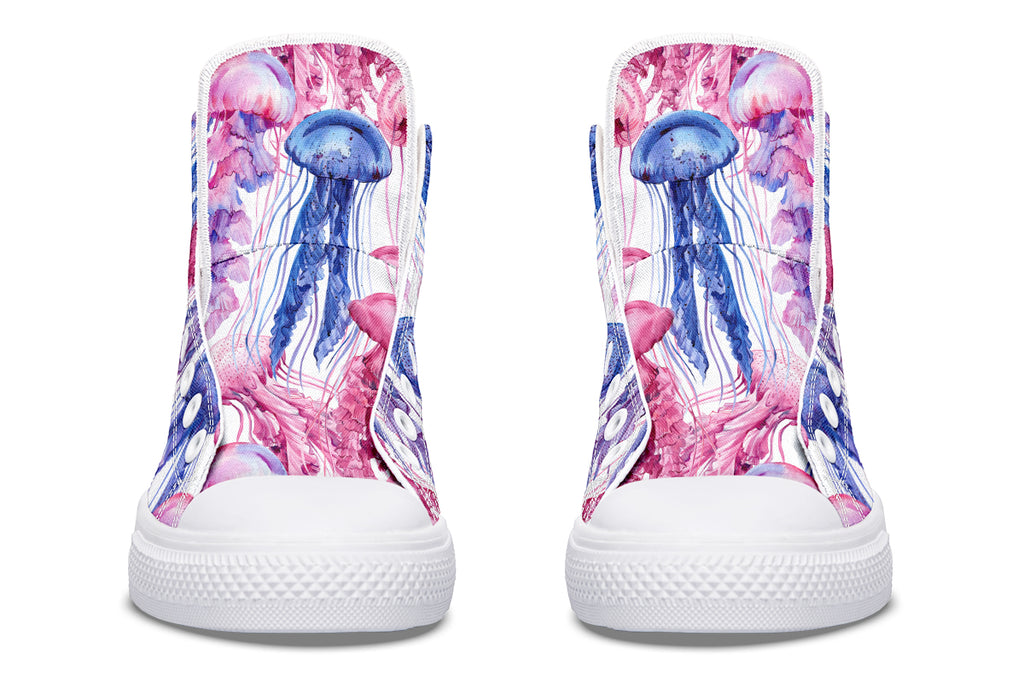 Watercolour Jellyfish High Tops (Wide)