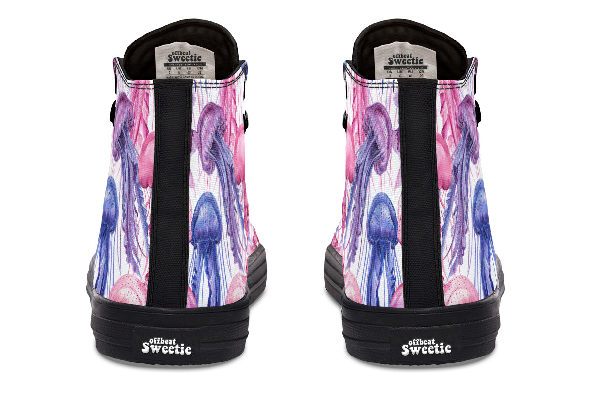 Watercolour Jellyfish High Tops (Wide)
