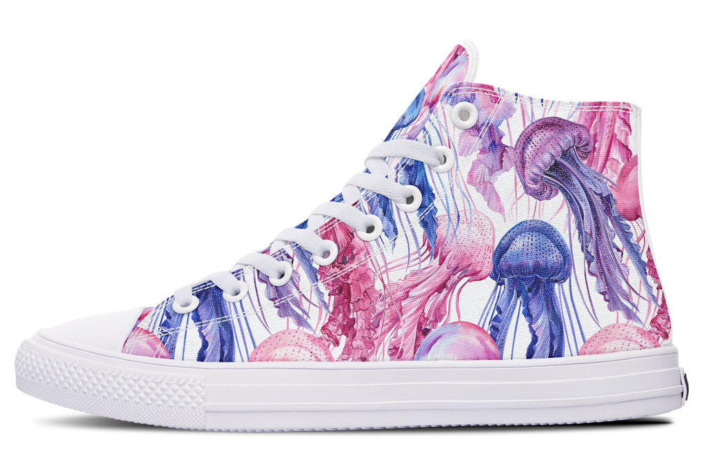 Watercolour Jellyfish High Tops (Wide)