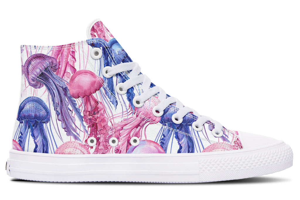 Watercolour Jellyfish High Tops (Wide)