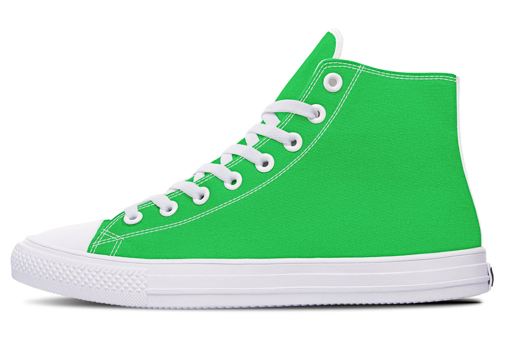 Yellow And Green Mismatch High Tops (Wide)