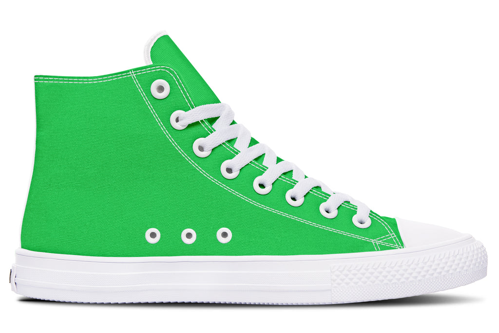Yellow And Green Mismatch High Tops (Wide)