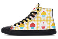 Yellow Gingham Cupcakes Cupcakes High Tops
