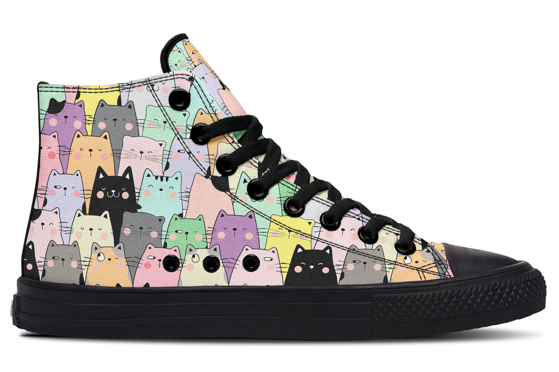 You've Got To Be Kitten Me High Tops - Offbeat Sweetie