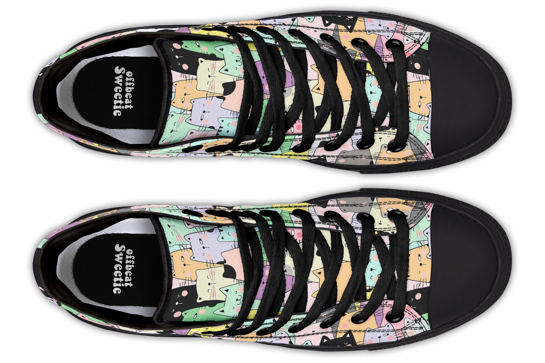 You've Got To Be Kitten Me High Tops - Offbeat Sweetie