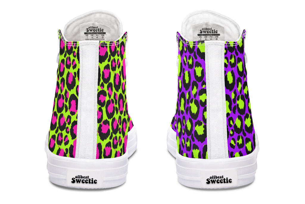 Zombie Leopard x Neon Leopard Mismatch High Tops