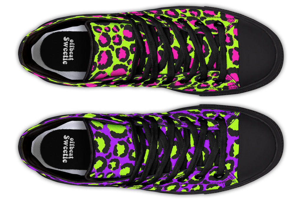 Zombie Leopard x Neon Leopard Mismatch High Tops