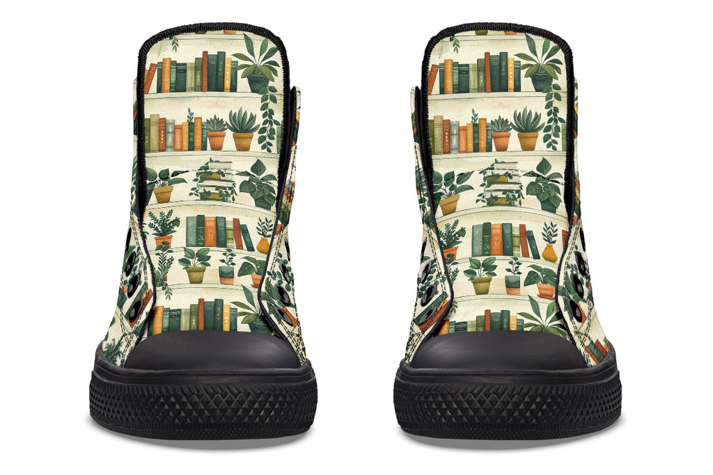 Books And Plants High Tops (Wide)