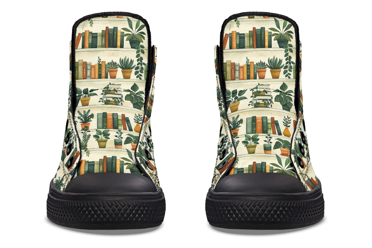 Books And Plants High Tops (Wide)