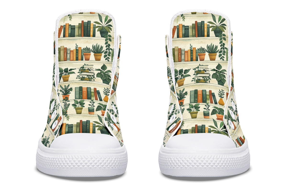 Books And Plants High Tops (Wide)