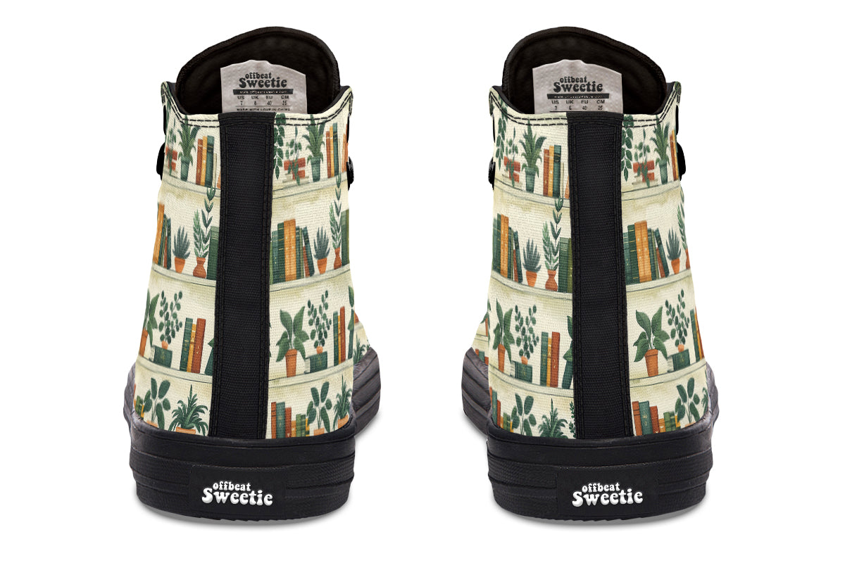 Books And Plants High Tops (Wide)