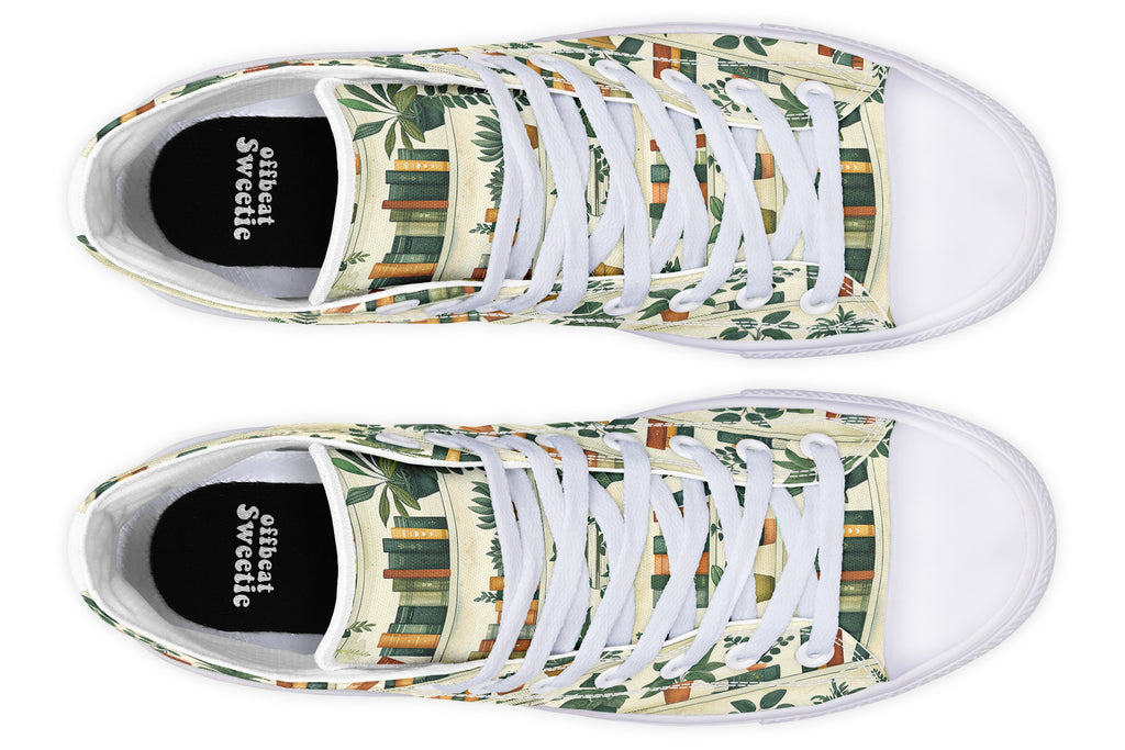 Books And Plants High Tops (Wide)