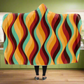 60s Wallpaper Hooded Blanket - Offbeat Sweetie