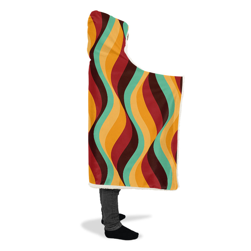 60s Wallpaper Hooded Blanket - Offbeat Sweetie