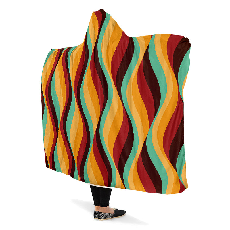 60s Wallpaper Hooded Blanket - Offbeat Sweetie