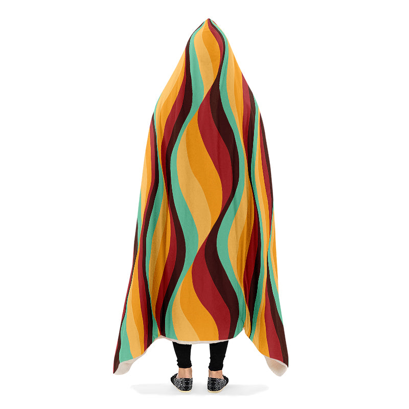 60s Wallpaper Hooded Blanket - Offbeat Sweetie