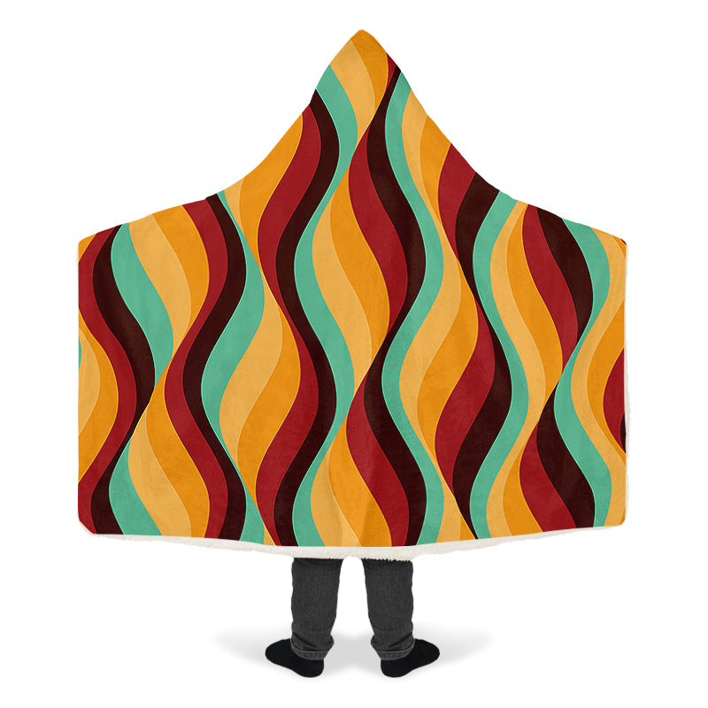 60s Wallpaper Hooded Blanket - Offbeat Sweetie