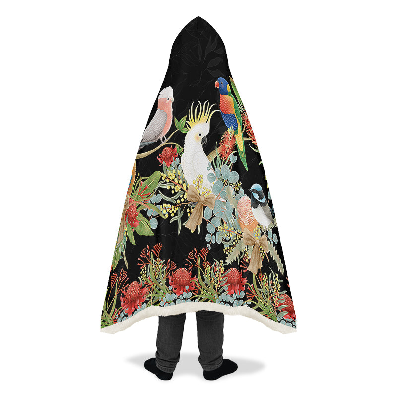 Australian Birds Hooded Blanket - Offbeat Sweetie