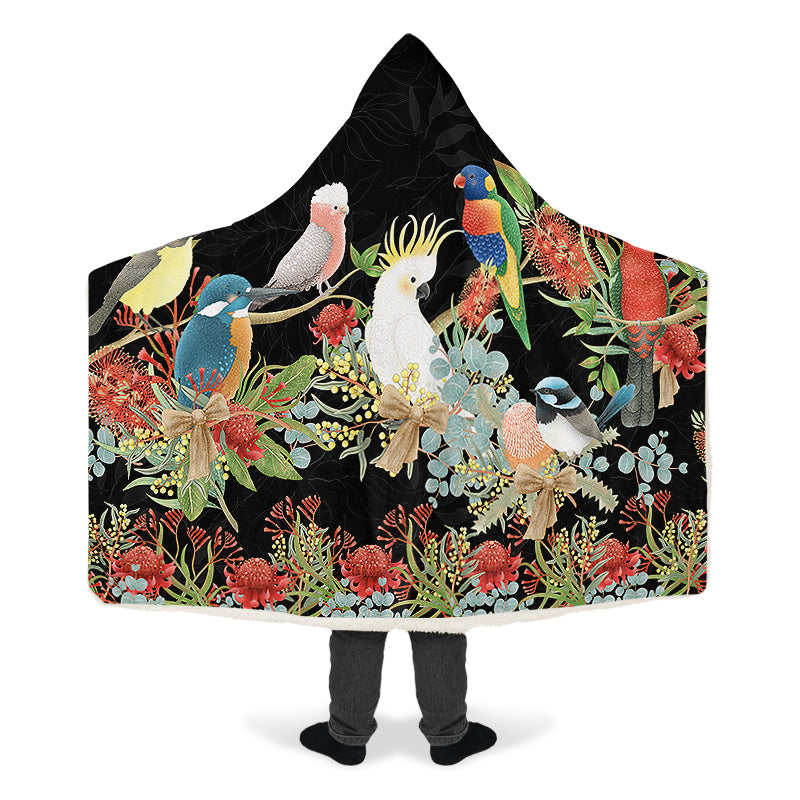 Australian Birds Hooded Blanket - Offbeat Sweetie