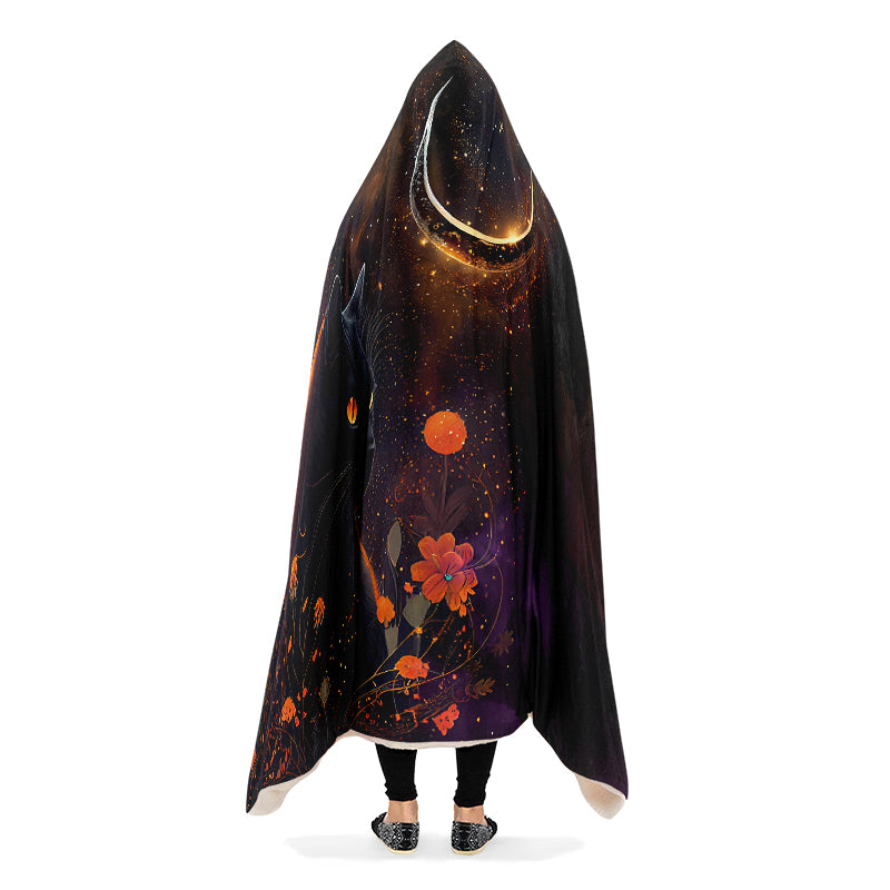 Black Cat Hooded Blanket - Offbeat Sweetie