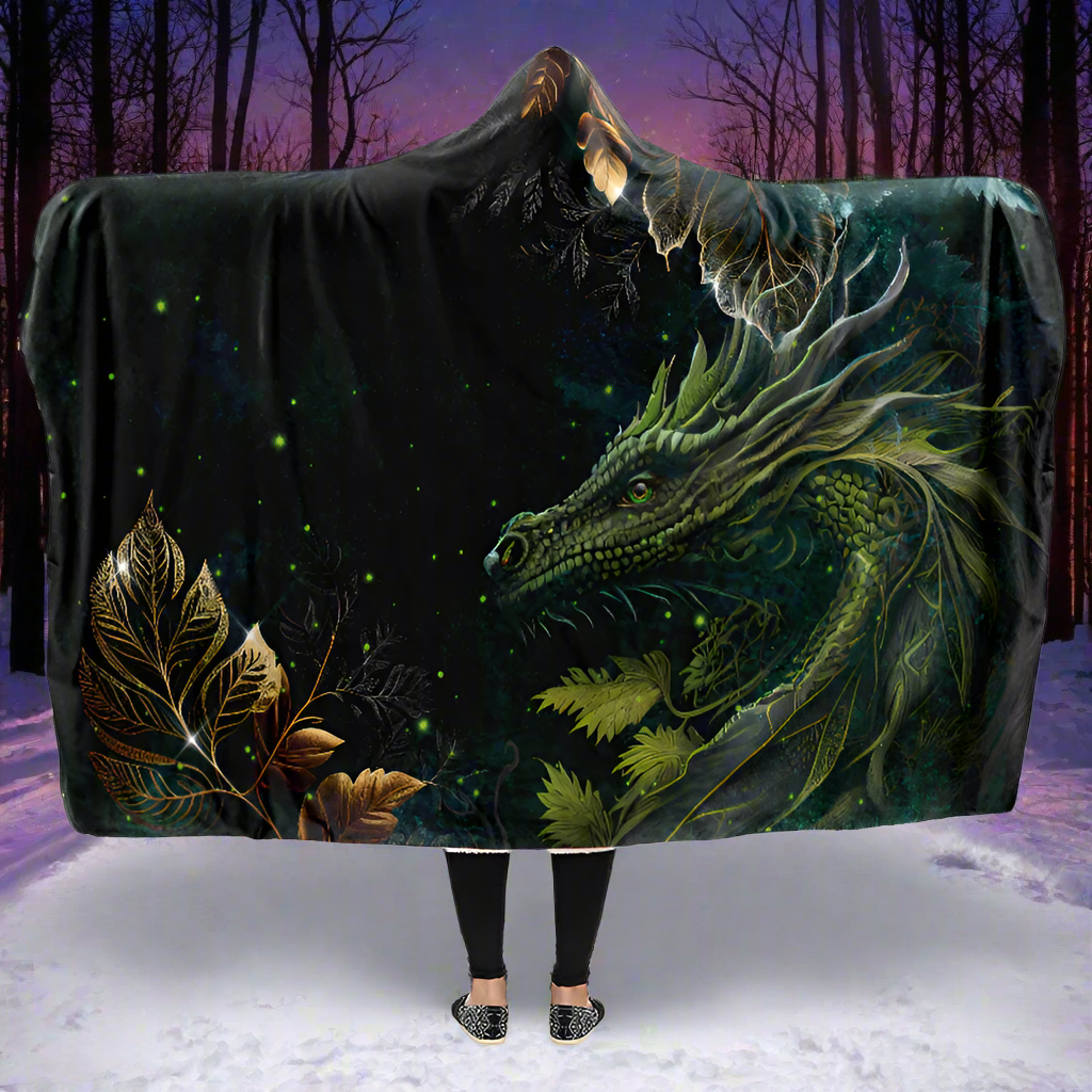Dragons Gaze Hooded Blanket - Offbeat Sweetie