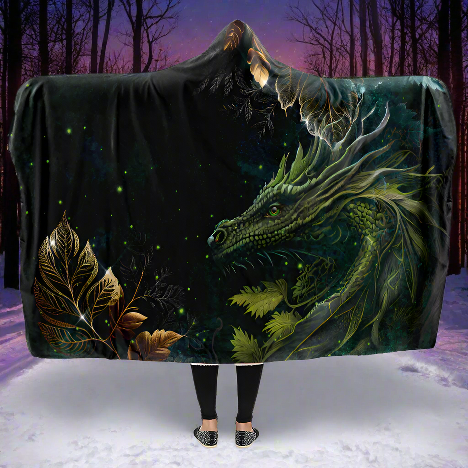 Floral Bounty Sweetgrass Hooded Blanket