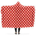 Maples Leaves Red Hooded Blanket