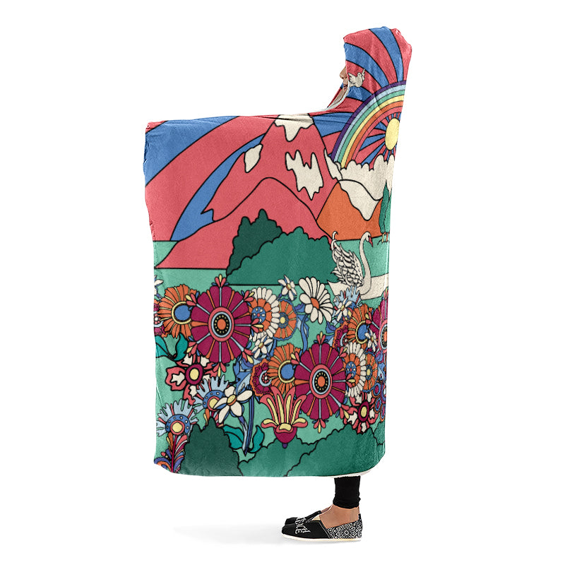 Peace And Love Hooded Blanket