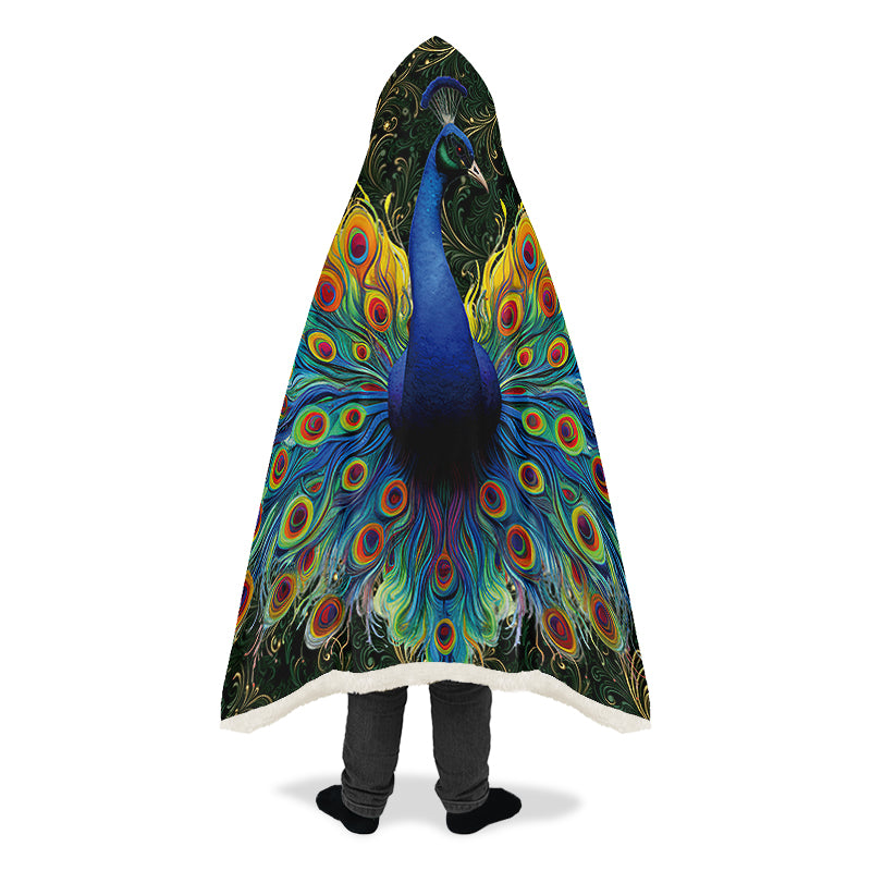 Peacock Hooded Blanket - Offbeat Sweetie